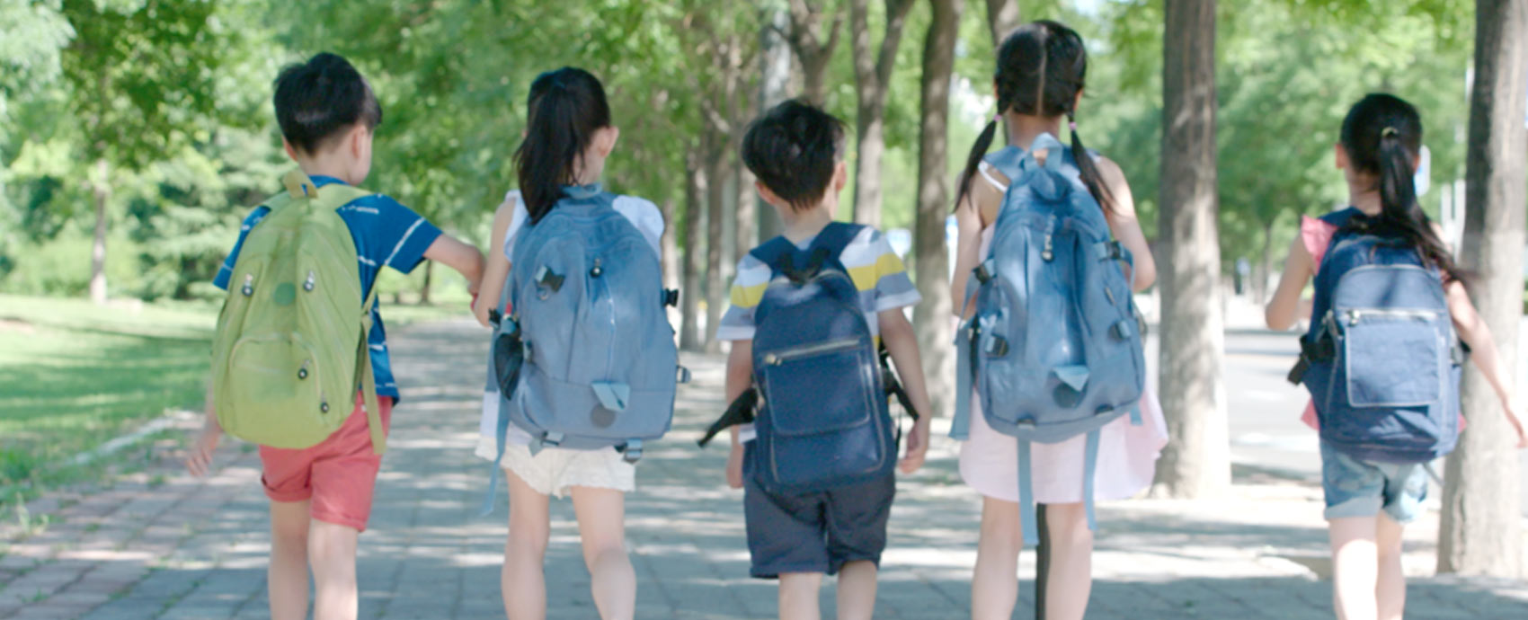 Children walking to school